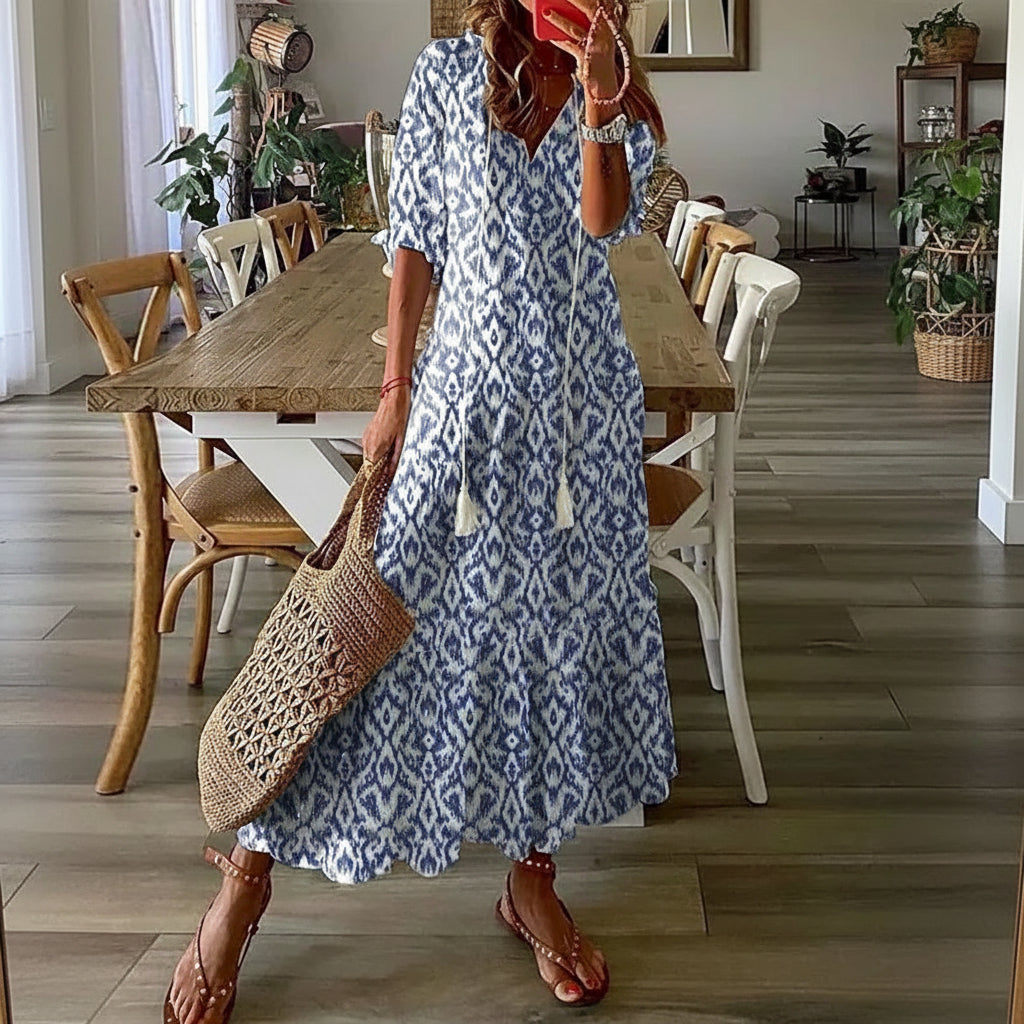 Dianna - Kleid Boho mit Bauch-Kaschierung