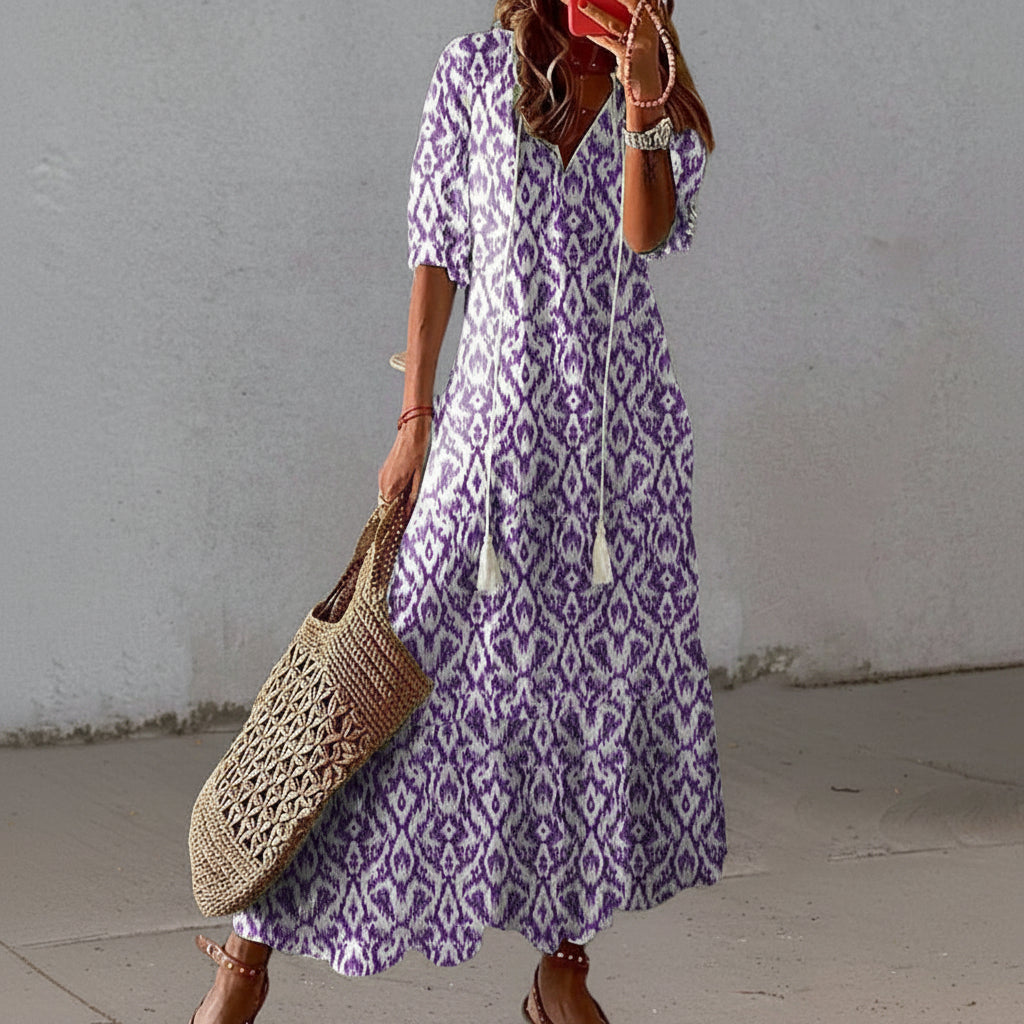 Dianna - Kleid Boho mit Bauch-Kaschierung