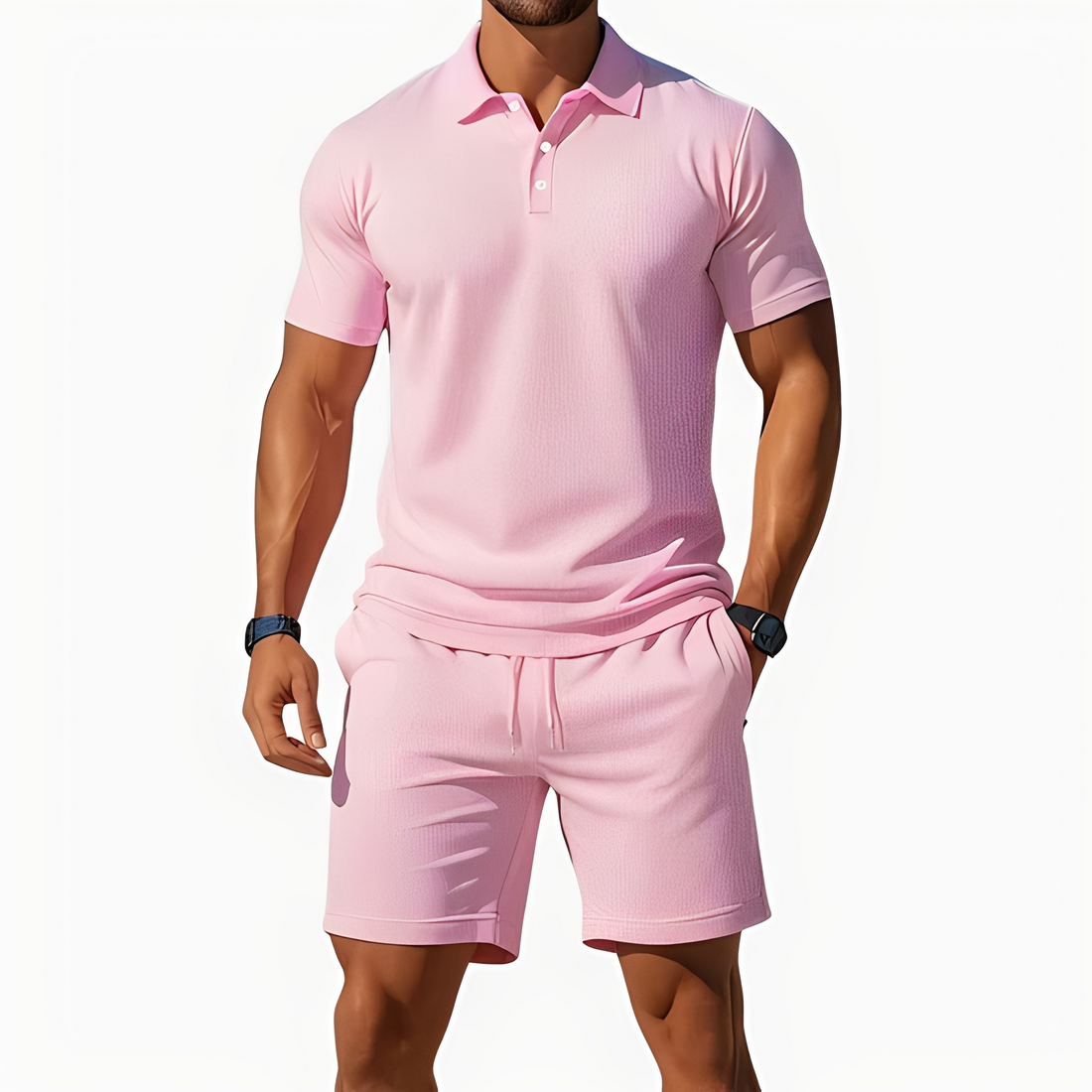 Aldrin - Trendiges Polo- und Short-Ensemble für Herren