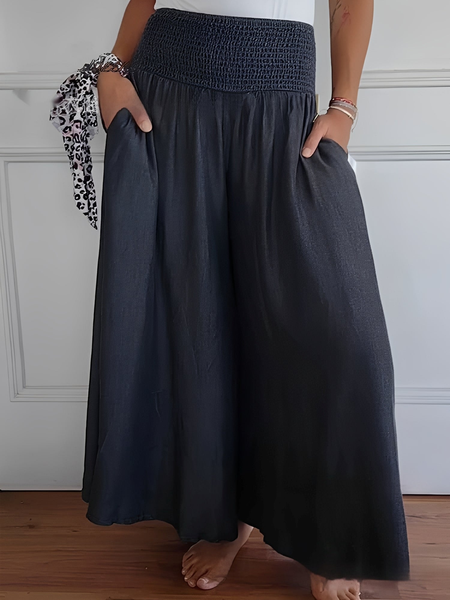 Halle - Bequeme Hose mit weitem Bein und Taschen für Damen