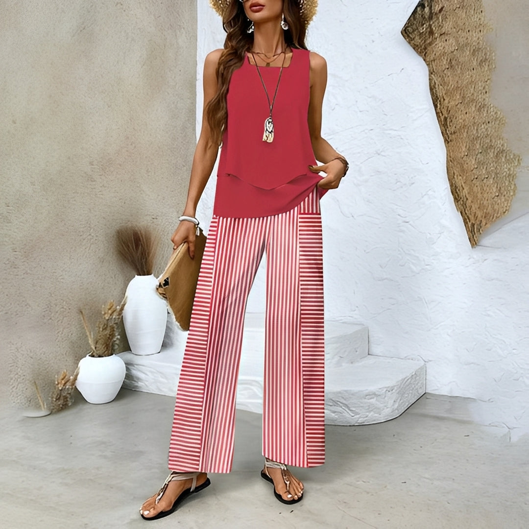 Elma - Stilvolles zweiteiliges Sommer-Outfit für Damen