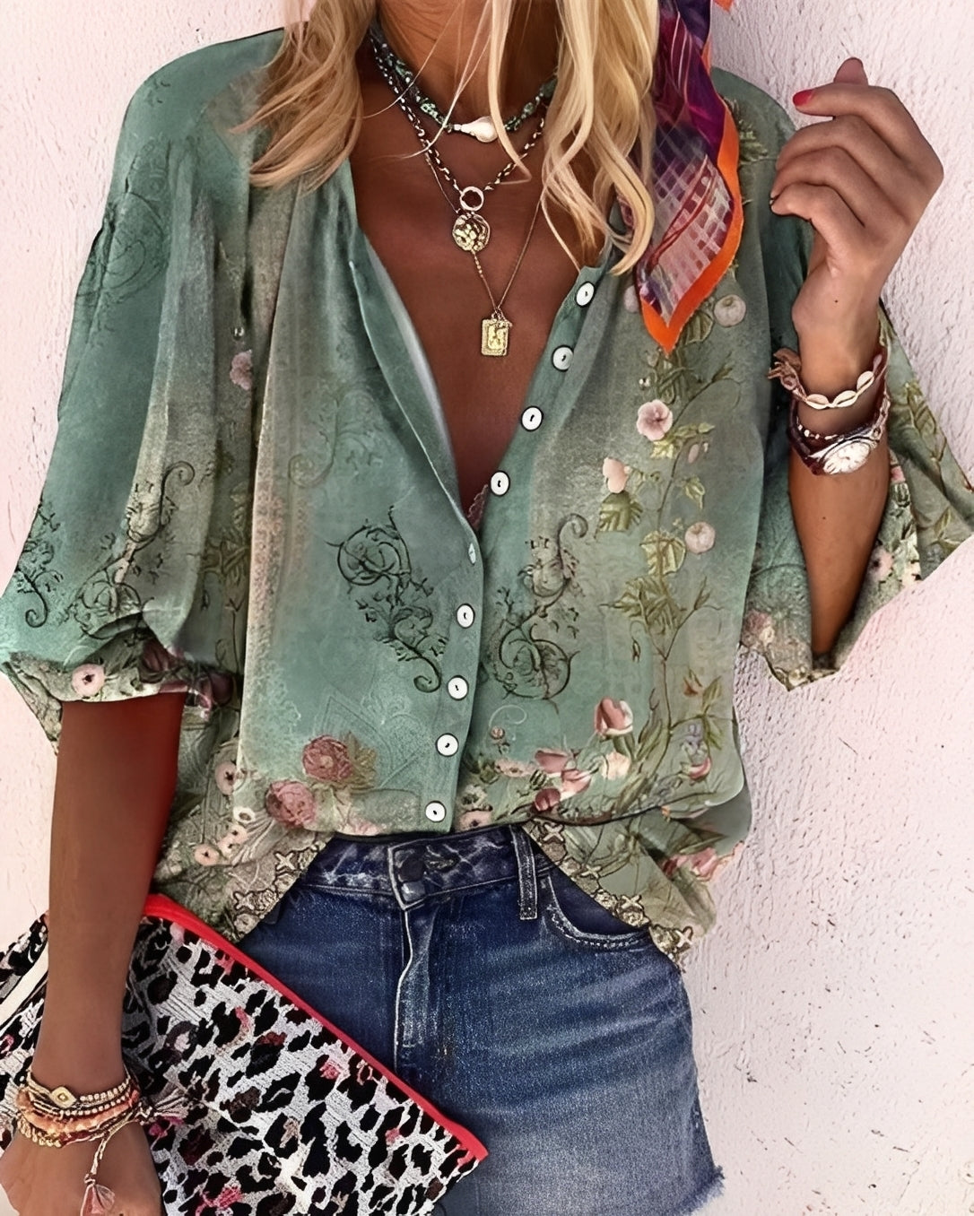 Darcie - Stilvolle, locker sitzende Bluse mit Print für Damen