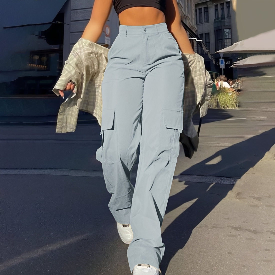 Sophie - Bequeme Cargohose mit hoher Taille für Frauen