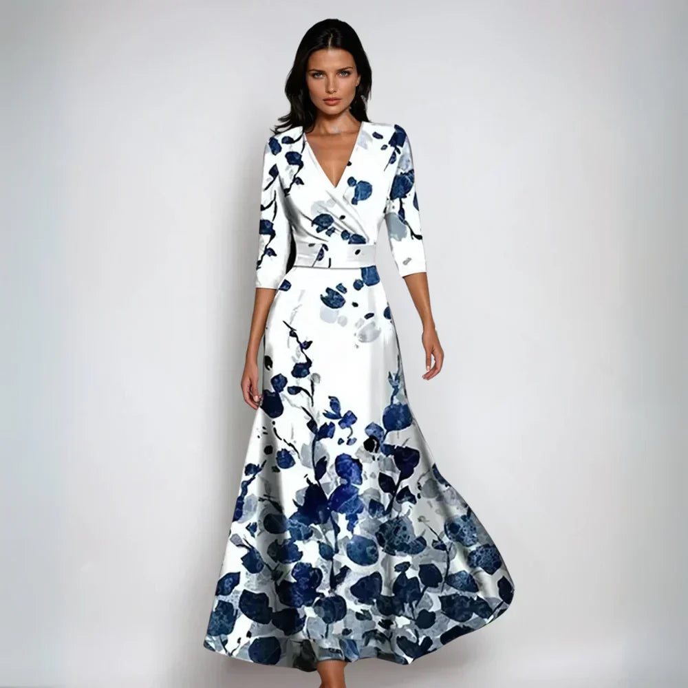 Lindsey – Elegantes Wickelkleid mit Blumenmuster