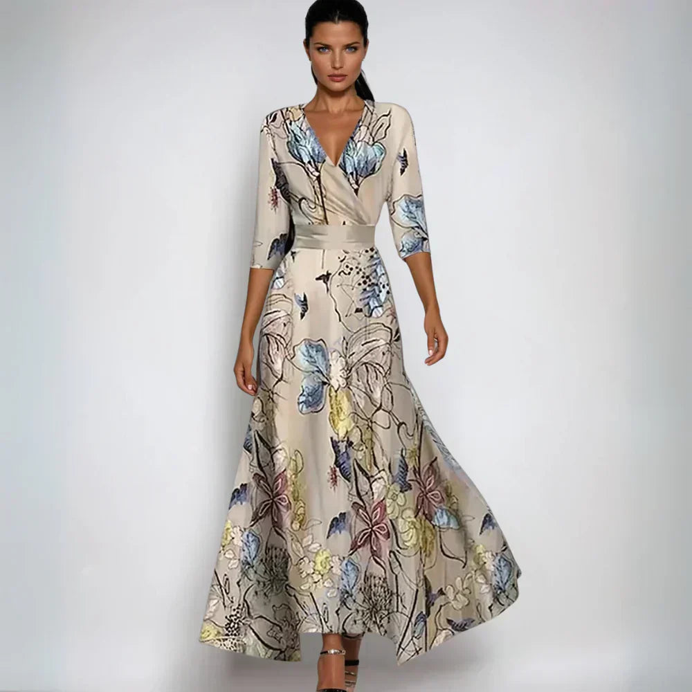Lindsey – Elegantes Wickelkleid mit Blumenmuster