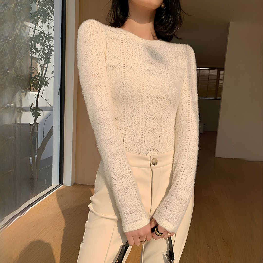 Perlaine - Bequemes Langarmshirt