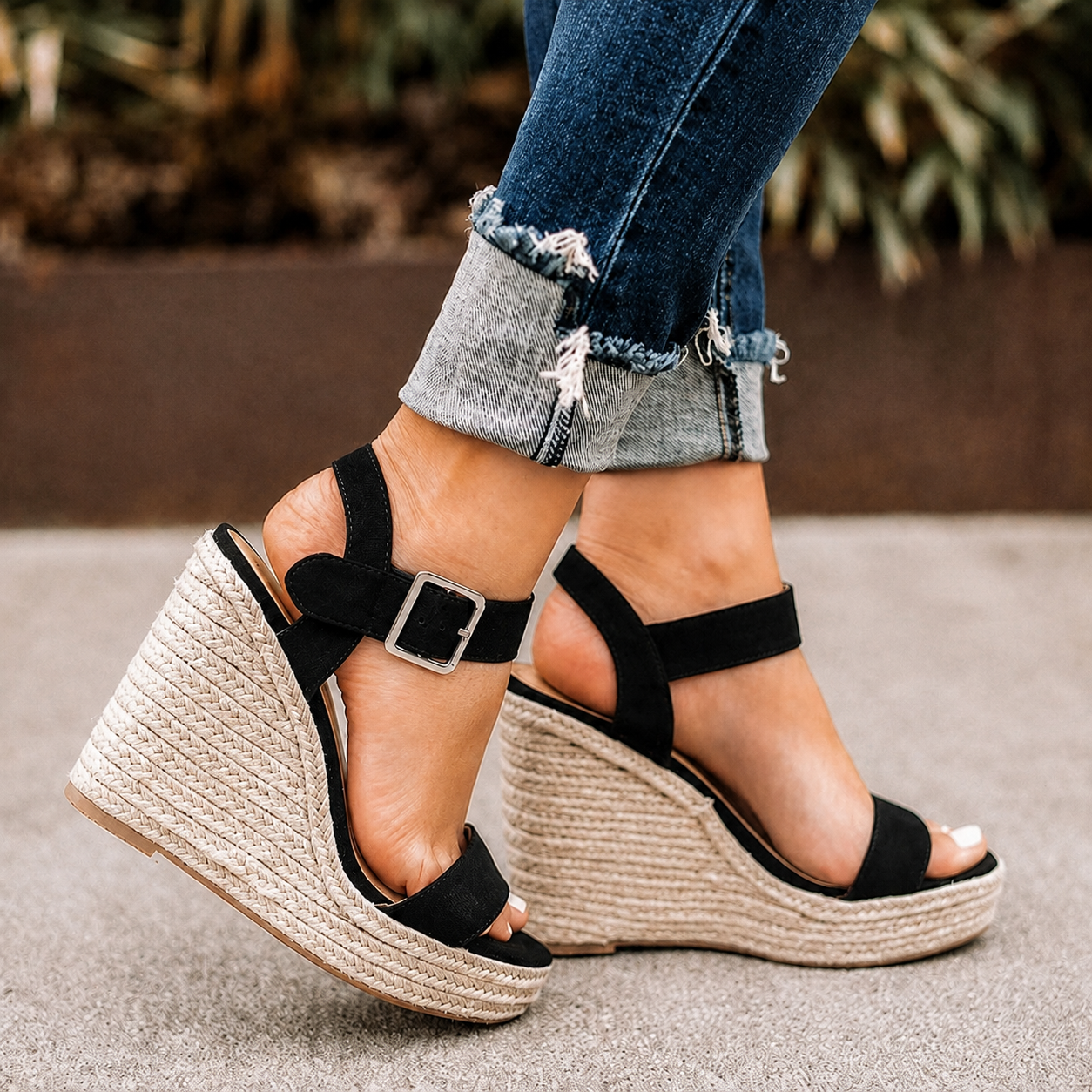 Laquita - Schicke Keilsandalen