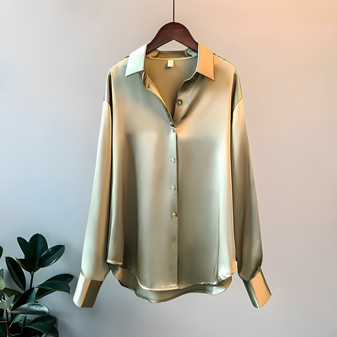 Zaniyah - Glänzendes Langarmshirt
