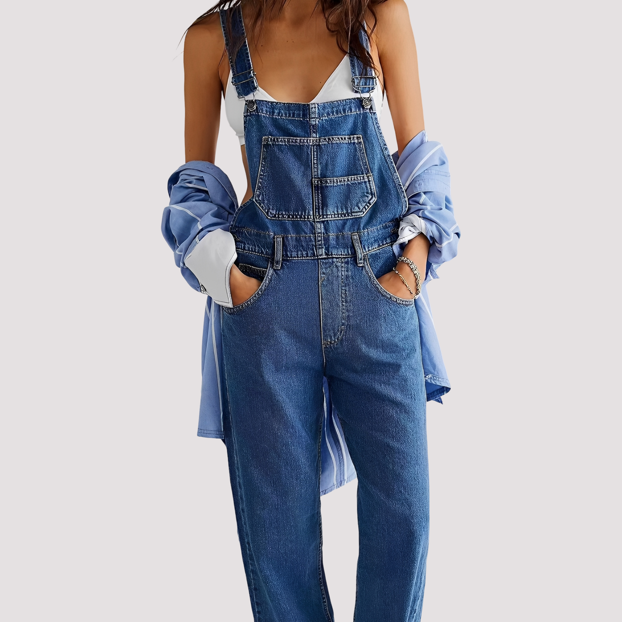 Sophie - Lässiger, locker geschnittener Jeans-Jumpsuit für Damen