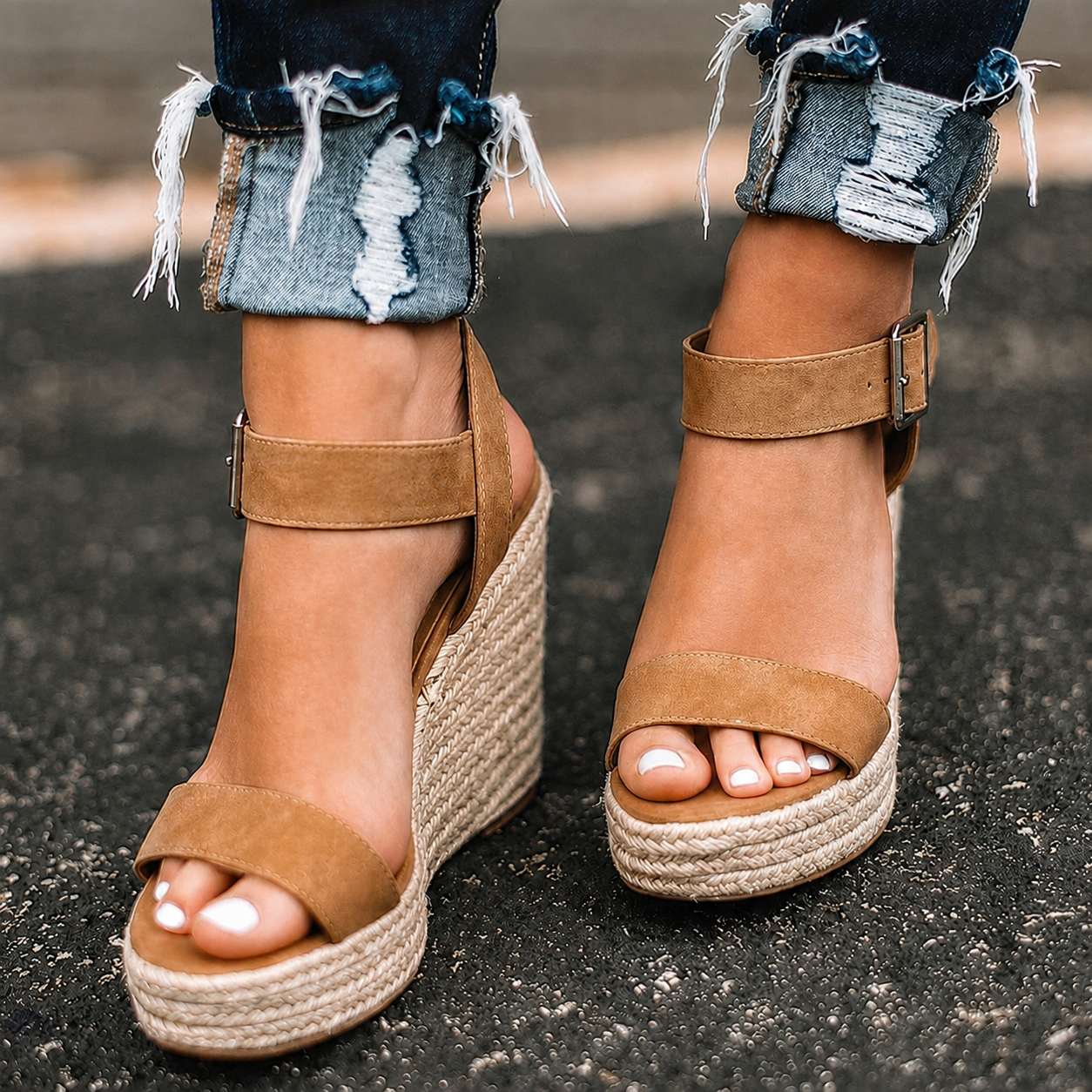 Laquita - Schicke Keilsandalen