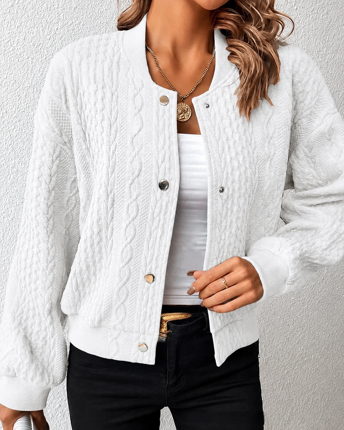 Kymbrea - Bequeme Jacke mit Knöpfen