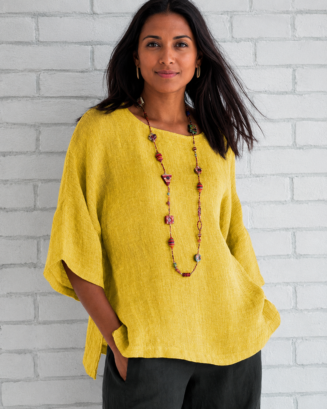 Natalina - Elegante Bluse mit Rundhals