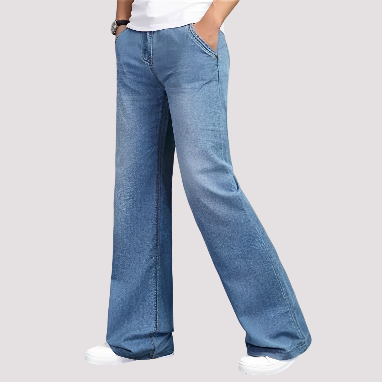 Hazel - Gerade geschnittene Damenjeans mit weitem Bein