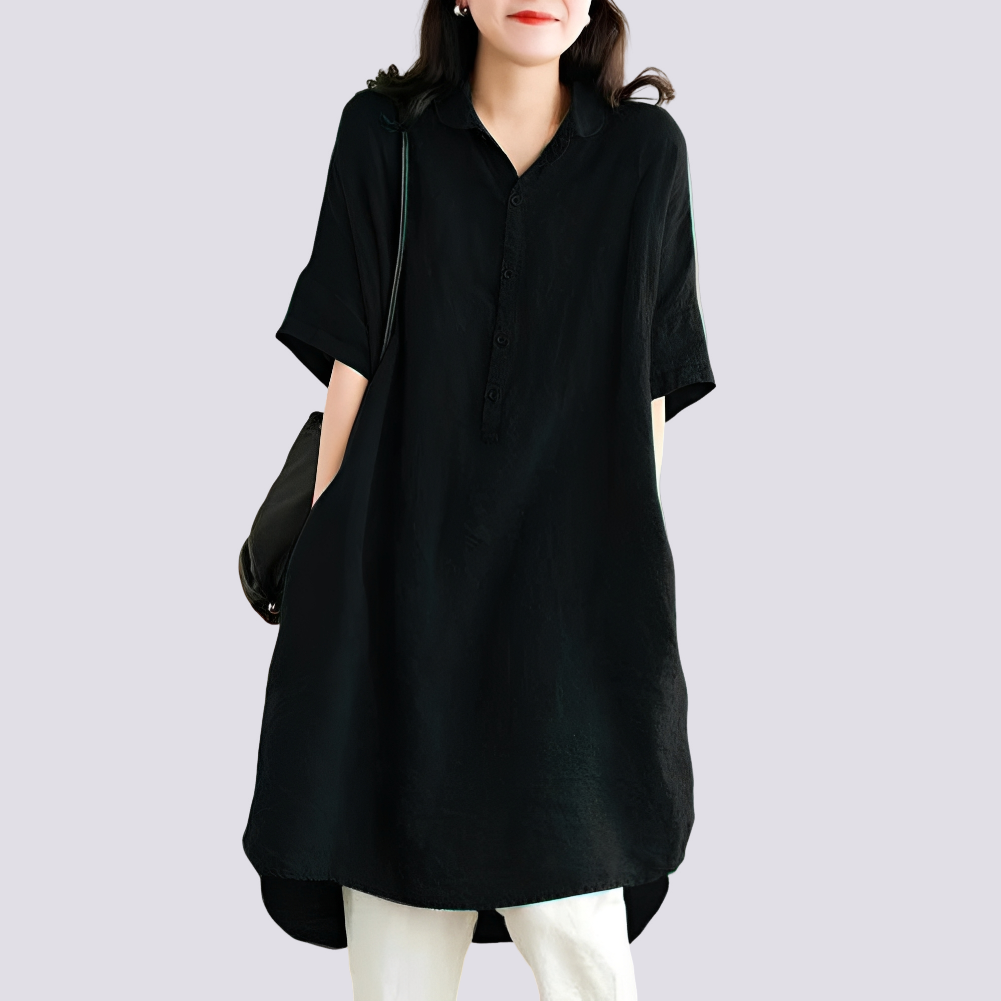 Deborah - Lässig und locker geschnittenes Damenhemdkleid