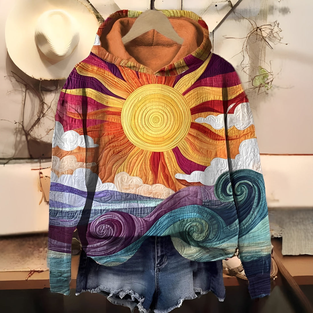 Séraphine - Hoodie mit Digitaldruck für Damen