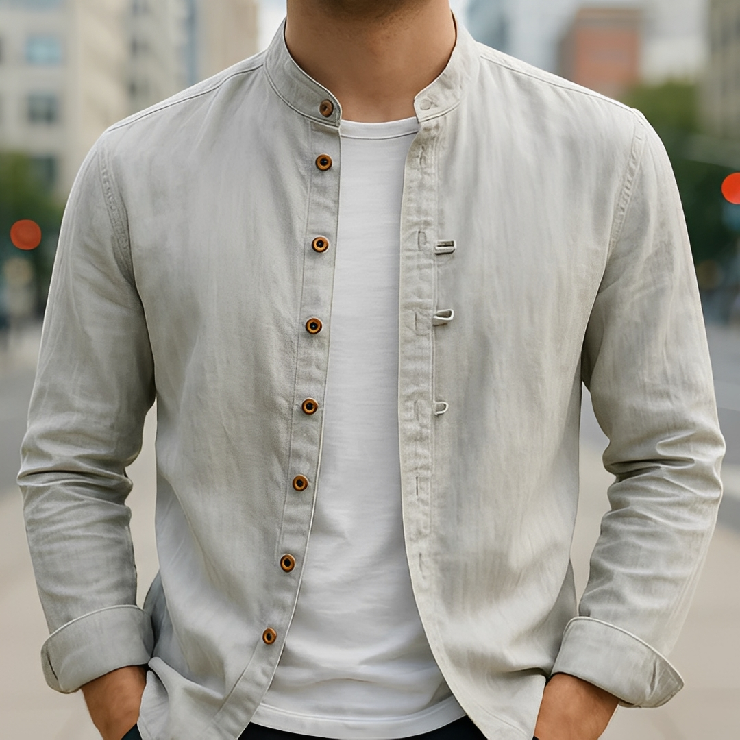 Aick - Herren-Sommerhemd im langen, modernen Stil