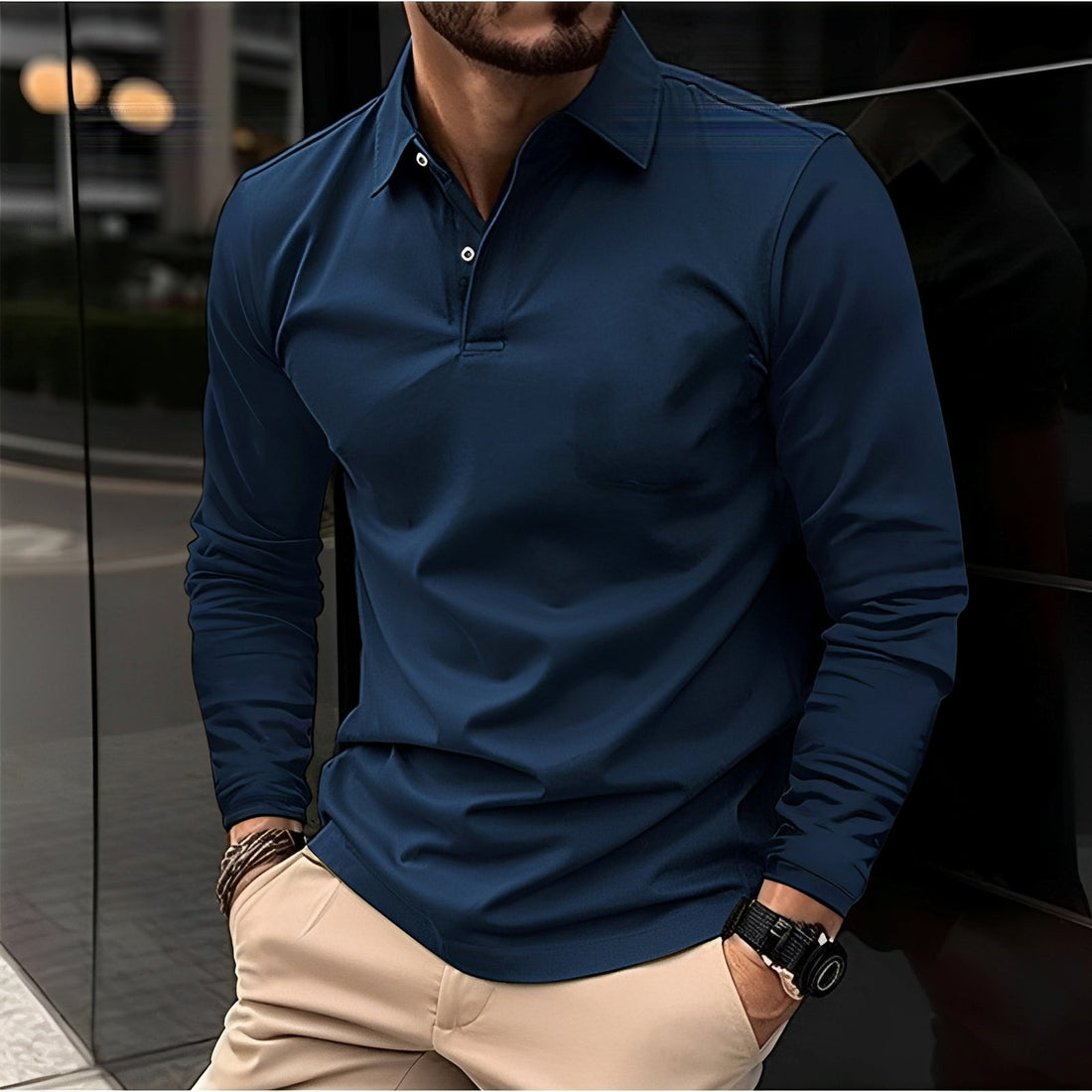 Conner – Langärmliges Herren-Poloshirt – Lässig & komfortabel