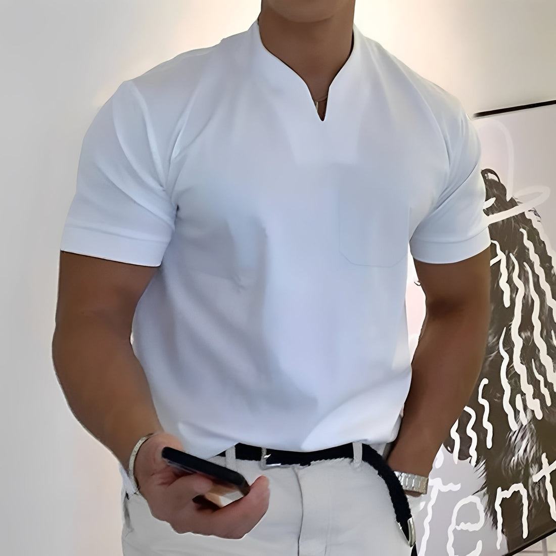Joel - Herrenhemd mit elastischem Bund für einen entspannten Look