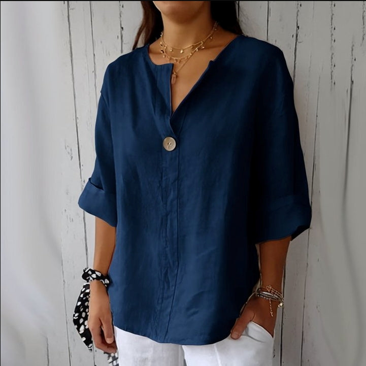 Arabella - Weite Bluse für Damen mit V-Ausschnitt