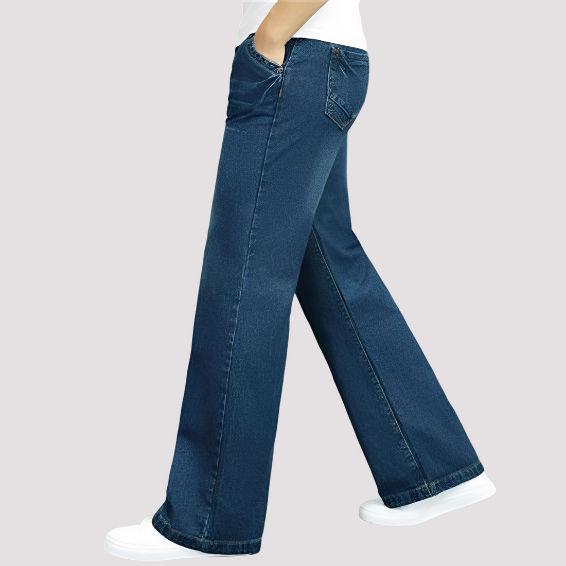 Hazel - Gerade geschnittene Damenjeans mit weitem Bein