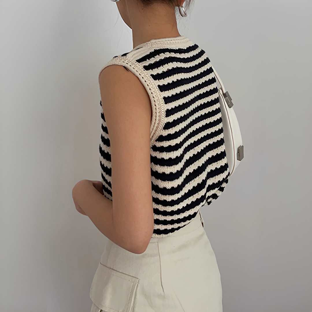 Eloise - Elegante gestreifte Weste