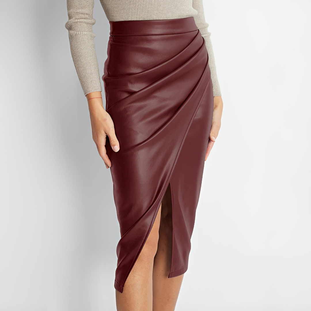 Eliana - Eleganter Faltrock mit Schlitz