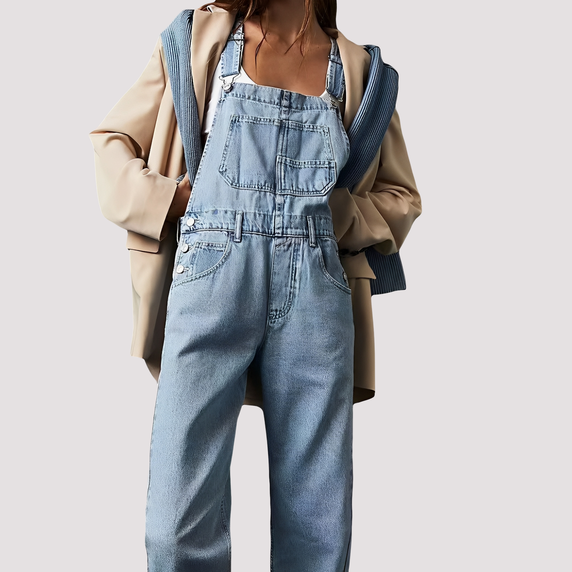 Sophie - Lässiger, locker geschnittener Jeans-Jumpsuit für Damen