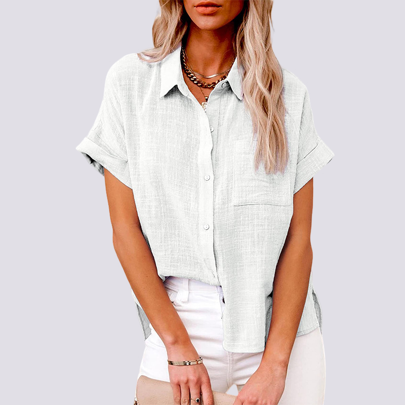 Nicole - Bluse mit kurzen Ärmeln und Tasche