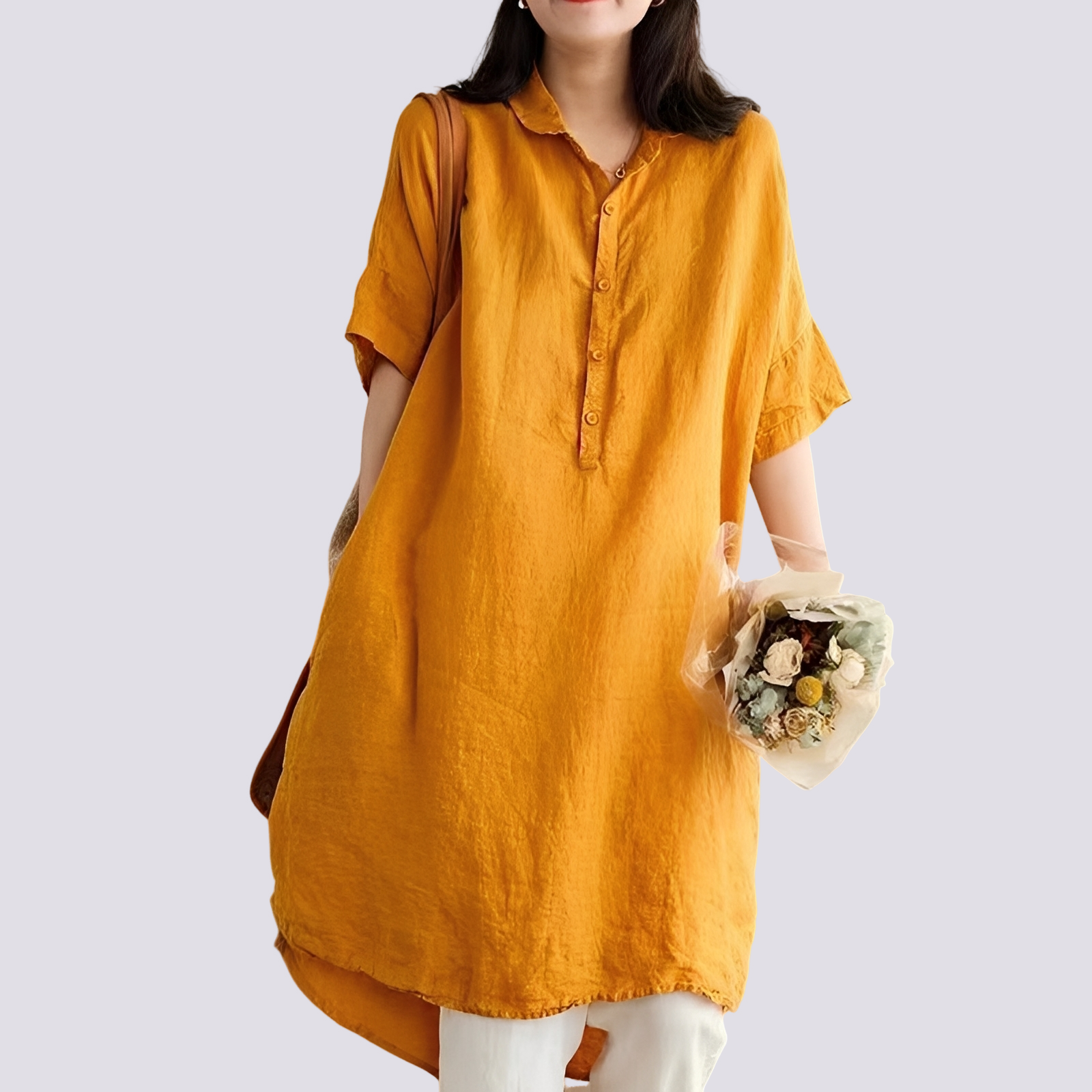 Deborah - Lässig und locker geschnittenes Damenhemdkleid