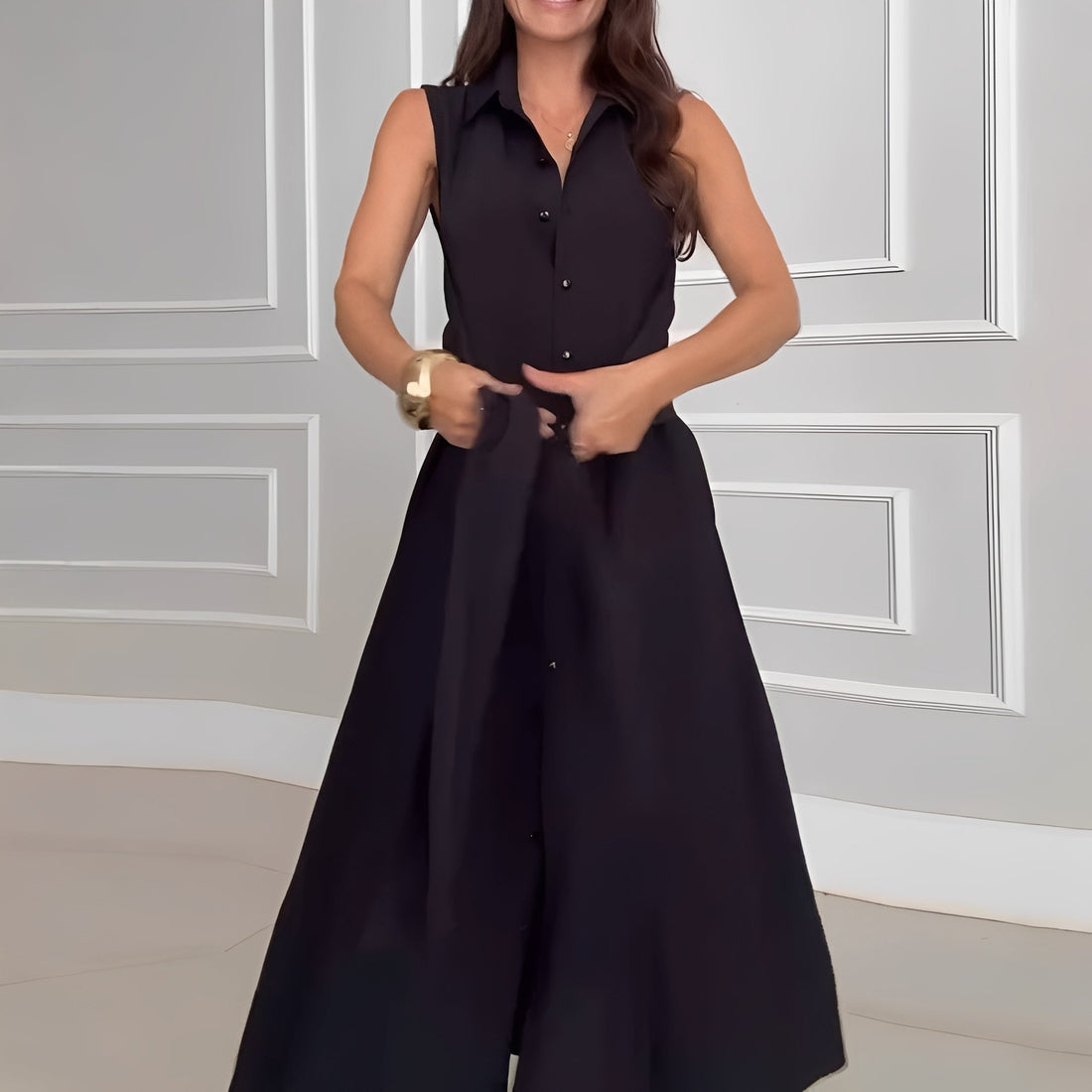 Alison - Ärmelloses Midikleid