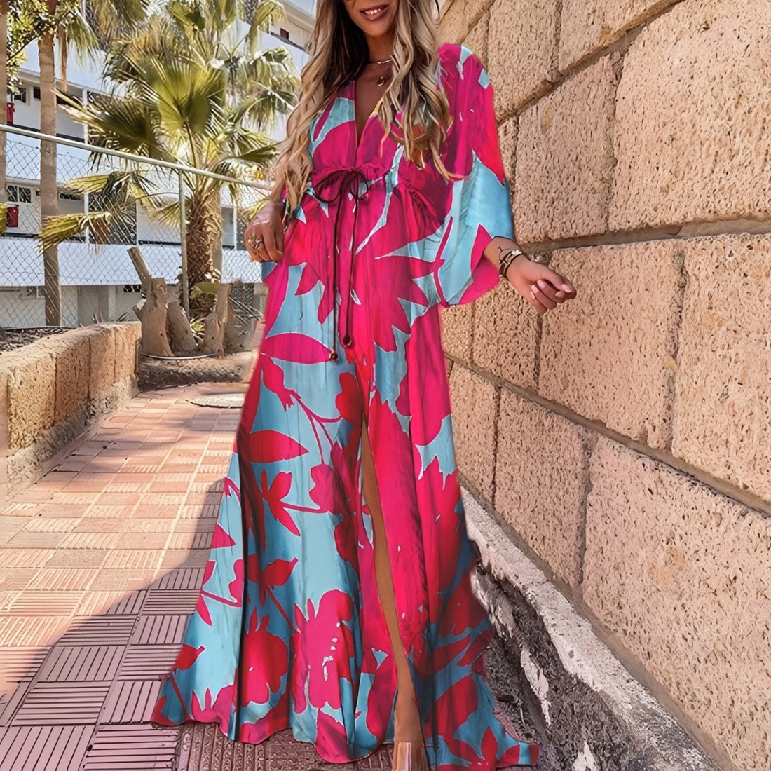 Elizabeth - Stilvolles, unregelmäßiges Maxikleid für Damen