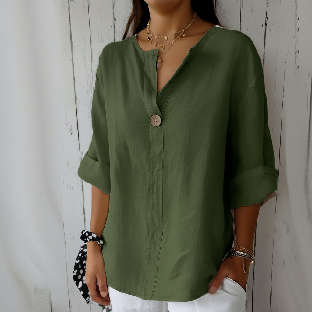 Arabella - Weite Bluse für Damen mit V-Ausschnitt