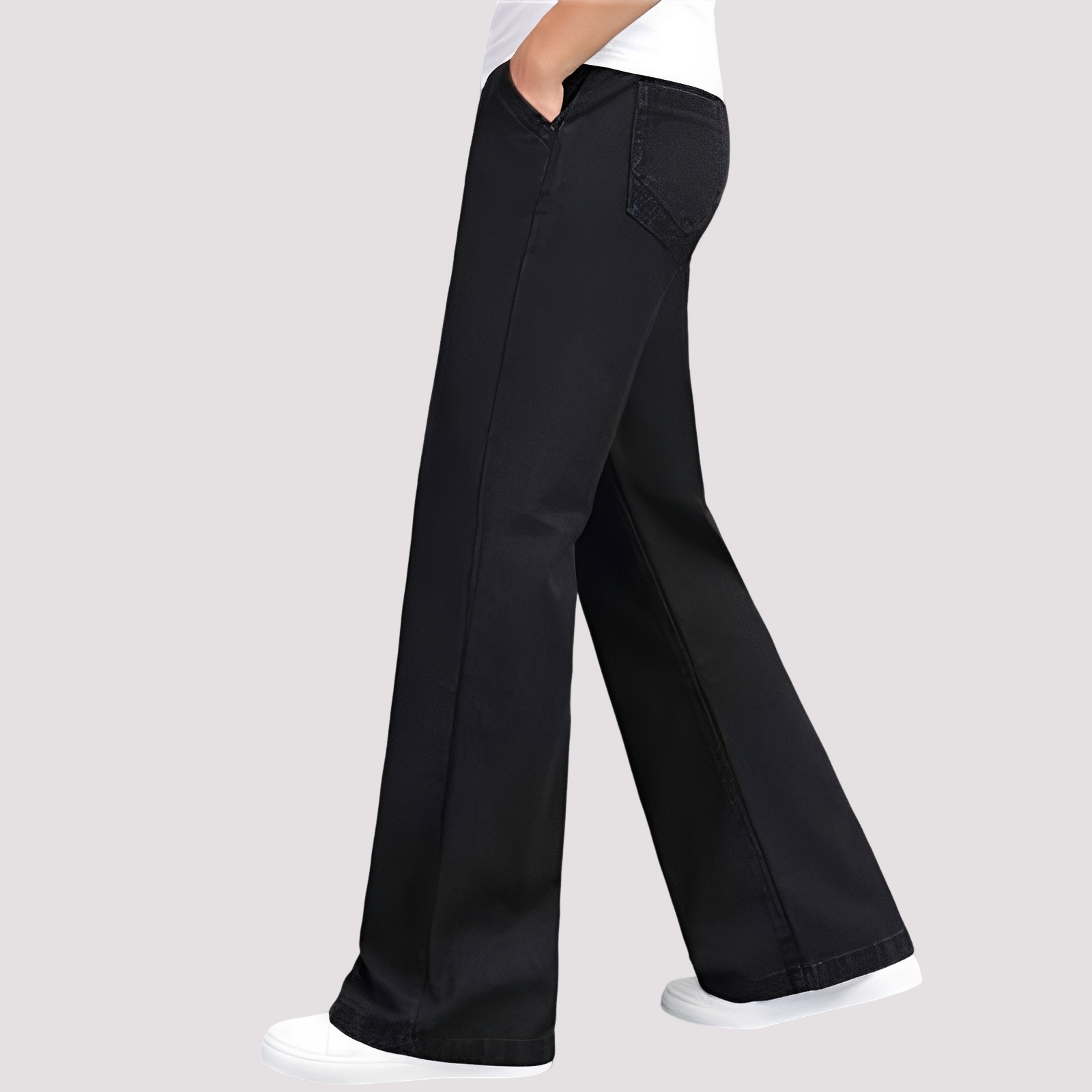Hazel - Gerade geschnittene Damenjeans mit weitem Bein