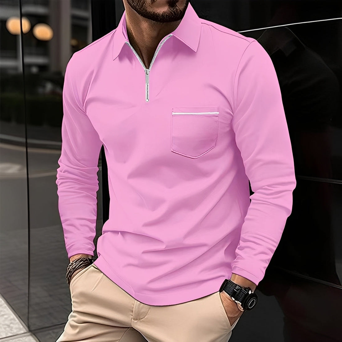 Jackson - Langarm-Poloshirt für Herren - Alltagsgebrauch