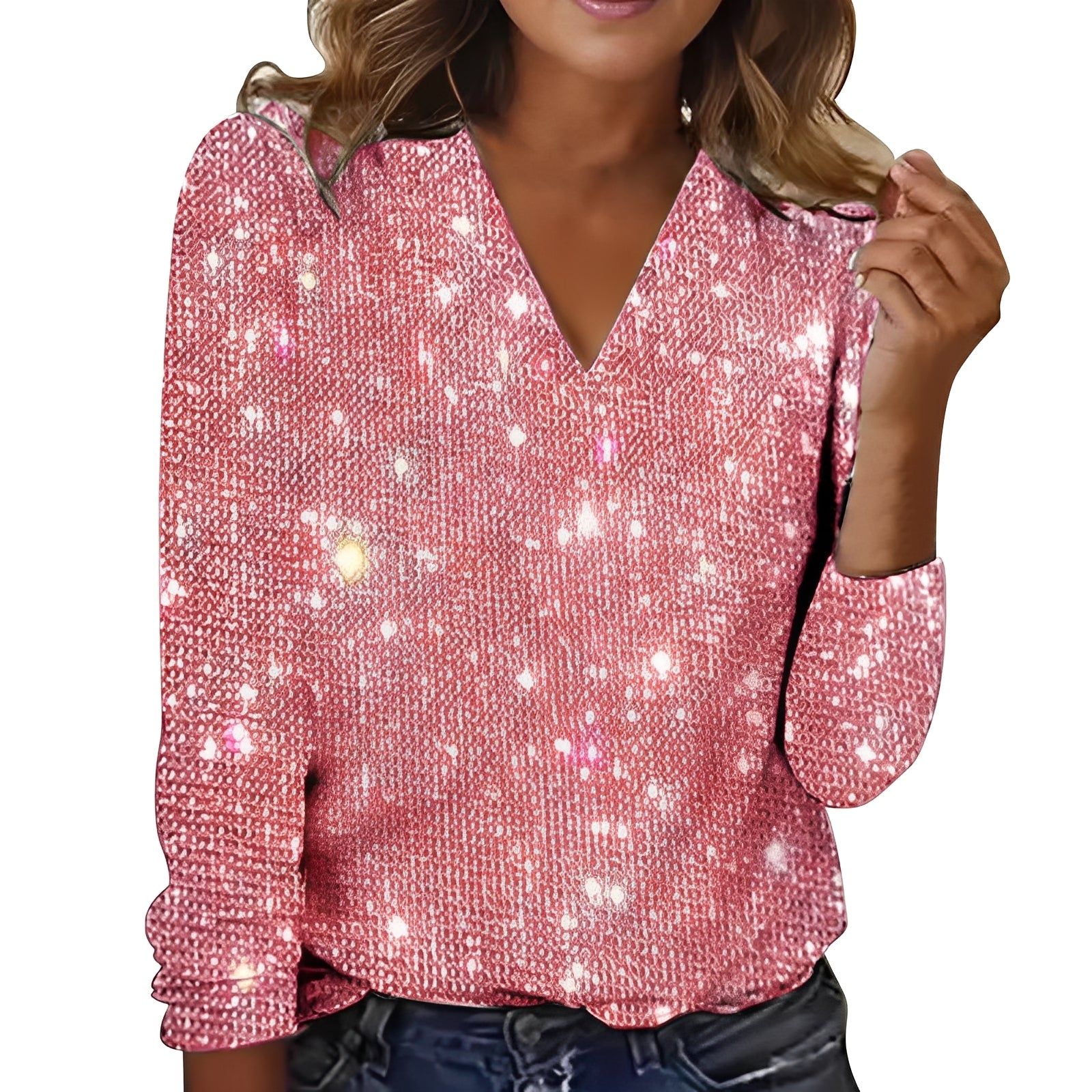 Caroline - Stilvolle, funkelnde Bluse für Damen