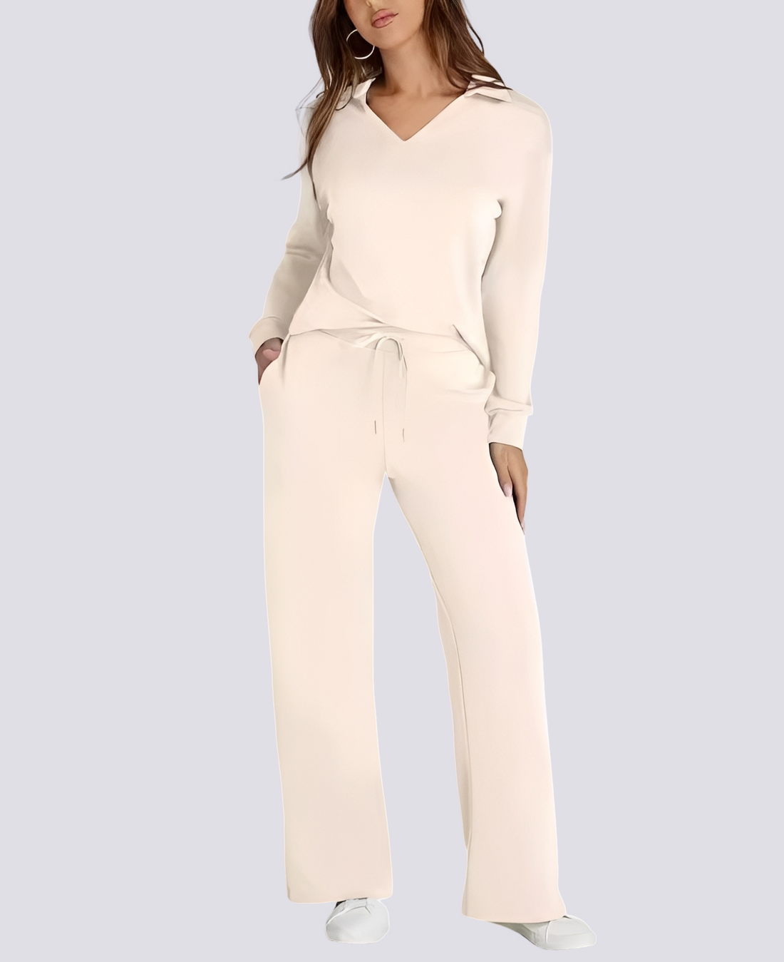 Bella - Angenehmes Set mit V-Ausschnitt und Stretch