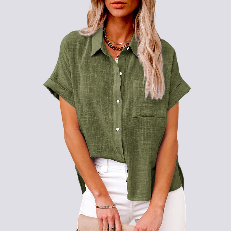 Nicole - Bluse mit kurzen Ärmeln und Tasche