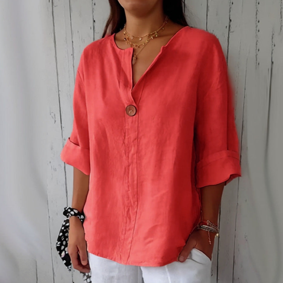 Arabella - Weite Bluse für Damen mit V-Ausschnitt