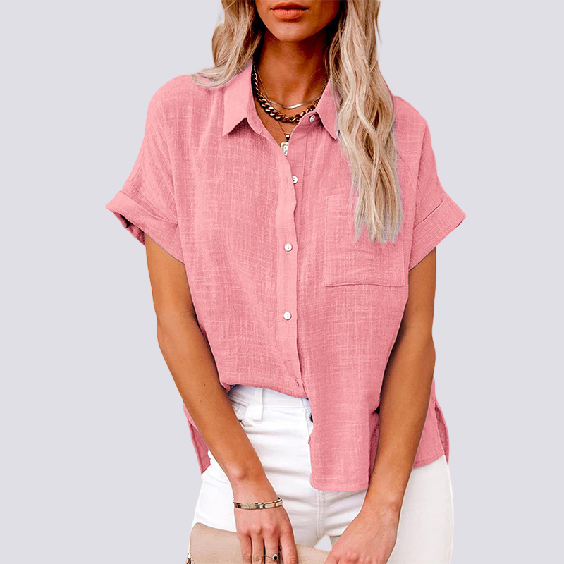 Nicole - Bluse mit kurzen Ärmeln und Tasche