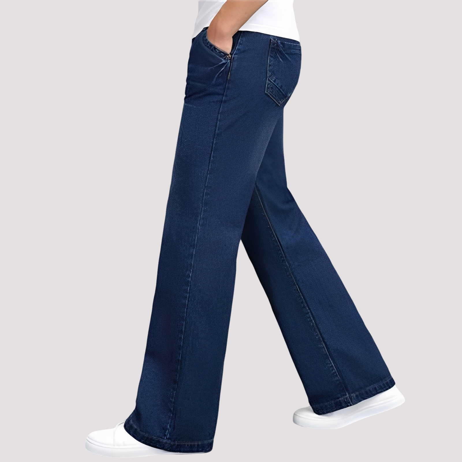 Hazel - Gerade geschnittene Damenjeans mit weitem Bein