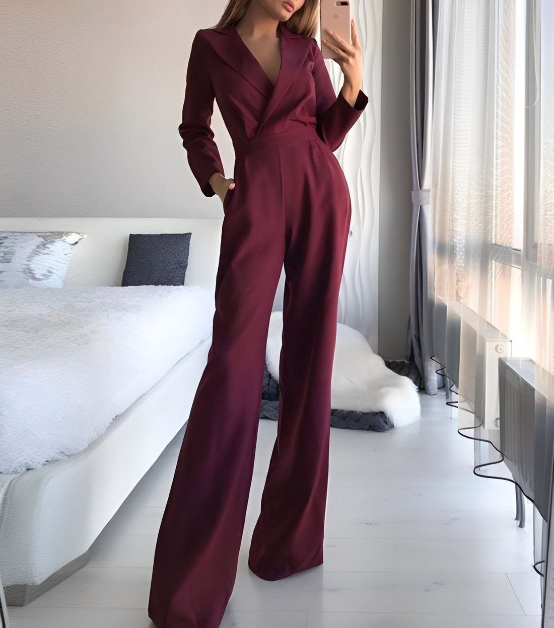 Holly - Eleganter, schmal geschnittener Jumpsuit für Damen