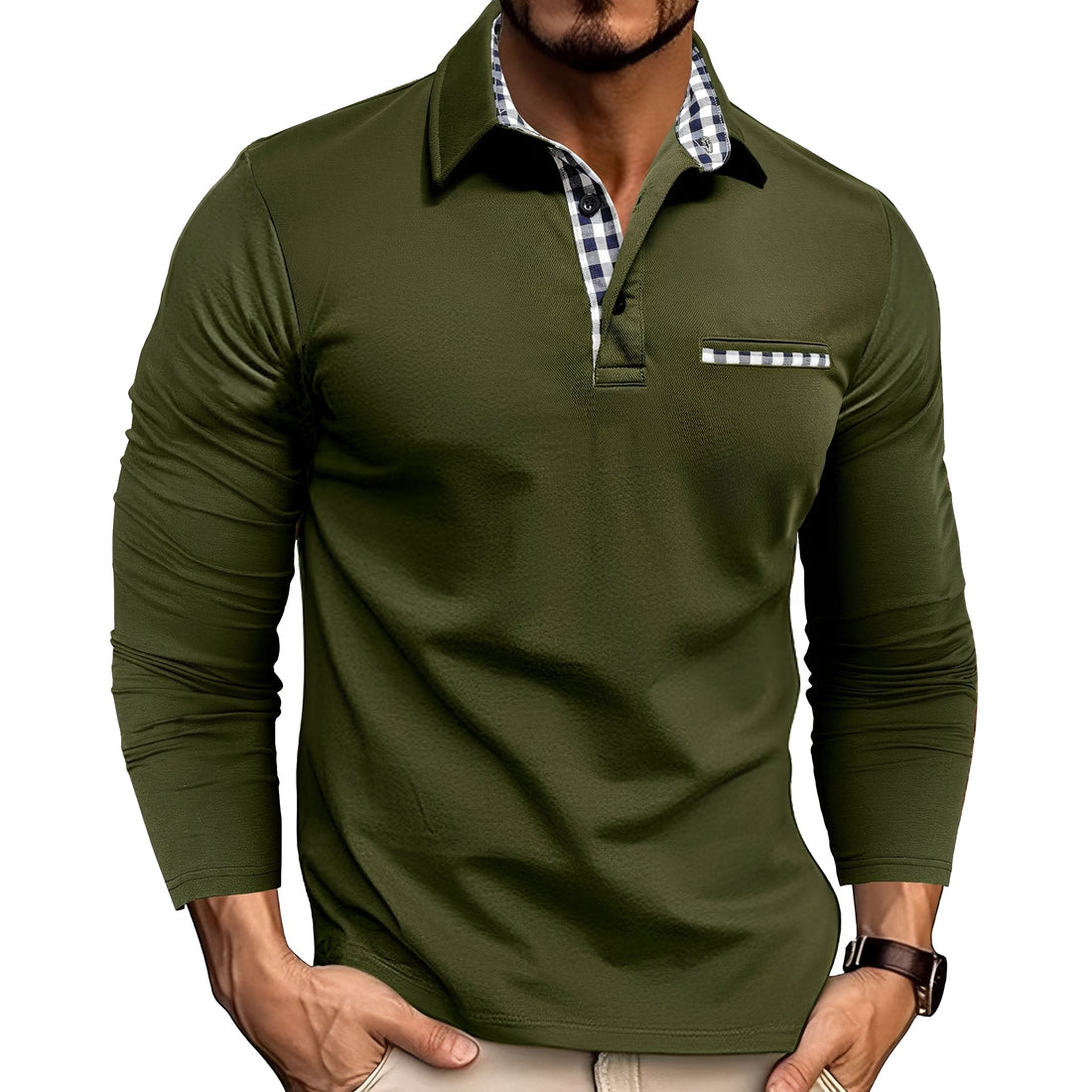 Gerald - Elegantes Langarm-Poloshirt für Herren