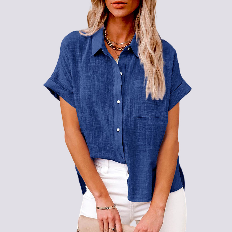 Nicole - Bluse mit kurzen Ärmeln und Tasche