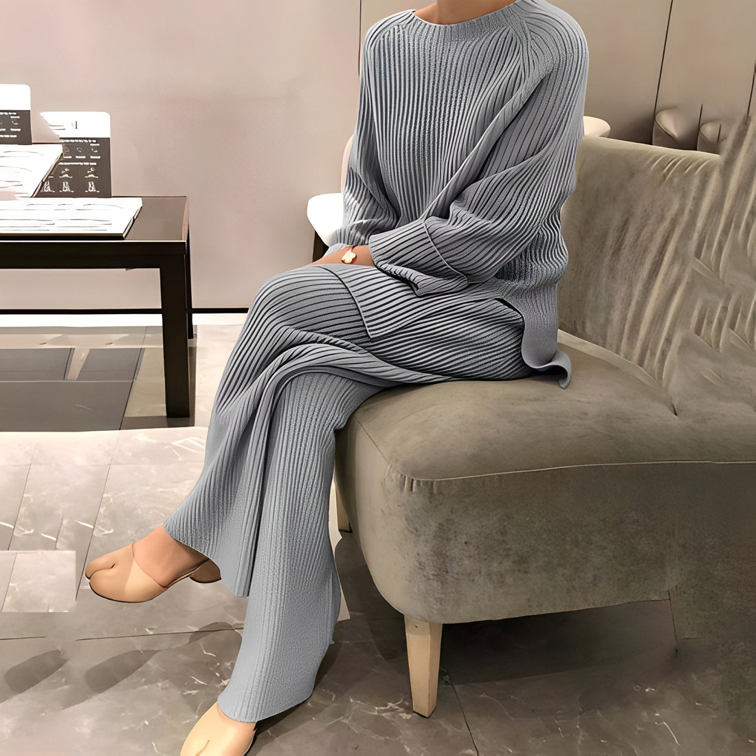 Christine – Damen-Set mit lockerem Pullover und bequemen Hosen