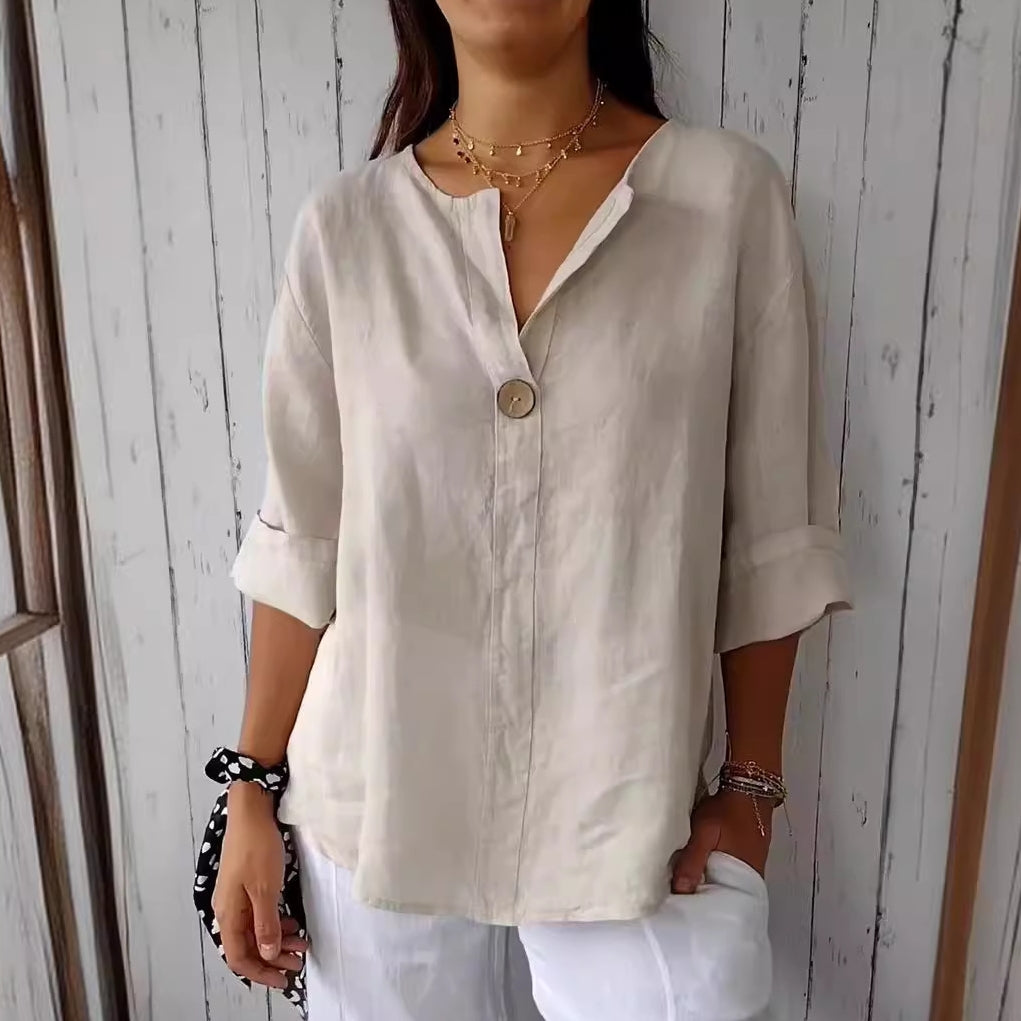 Arabella - Weite Bluse für Damen mit V-Ausschnitt