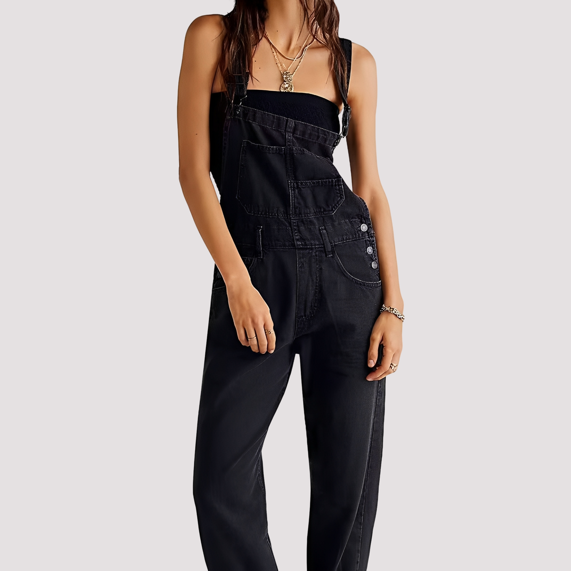 Sophie - Lässiger, locker geschnittener Jeans-Jumpsuit für Damen
