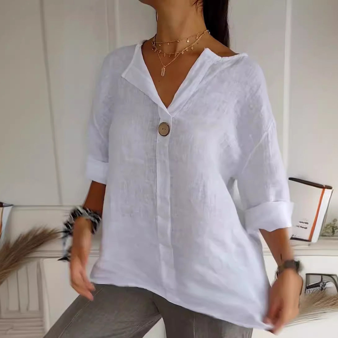 Arabella - Weite Bluse für Damen mit V-Ausschnitt
