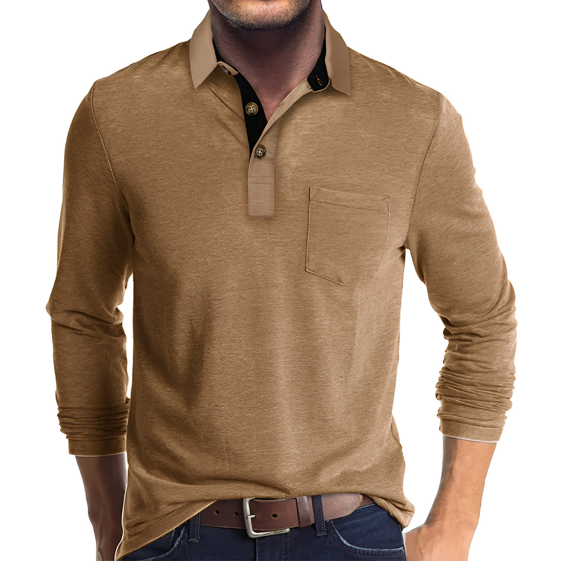 Marty - Lässiges Langarm-Poloshirt für Herren