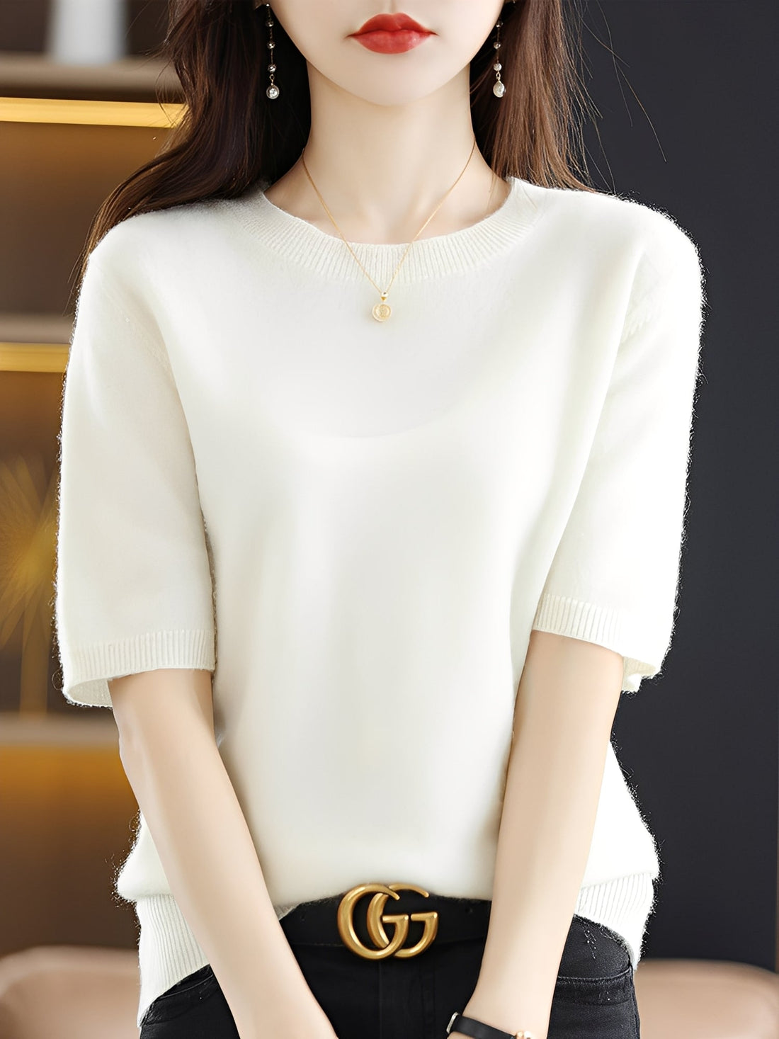 Blandine - Kurzarm-Pullover für Damen