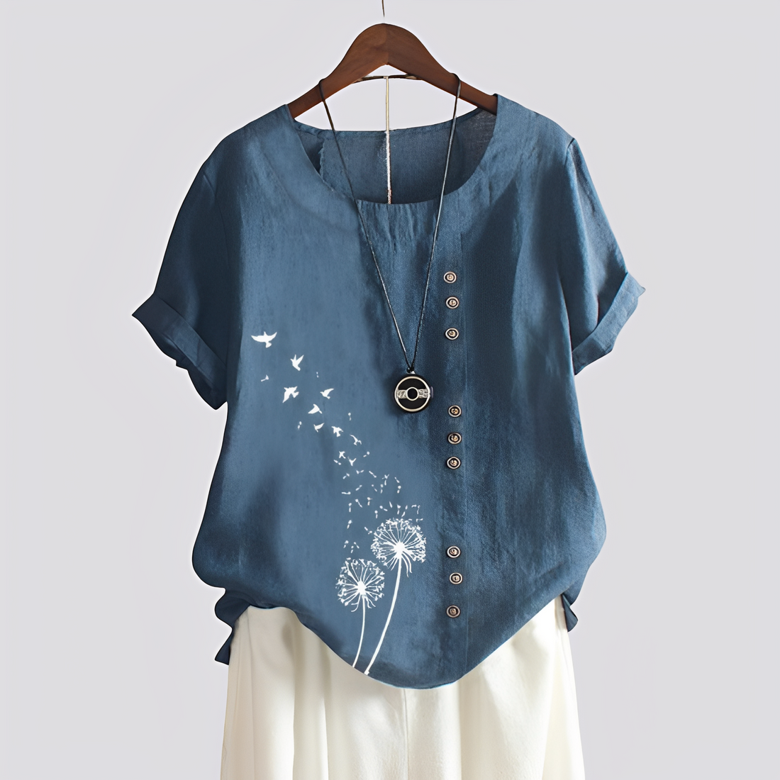 Isabelle - Bequemes Shirt mit kurzen Ärmeln für Damen